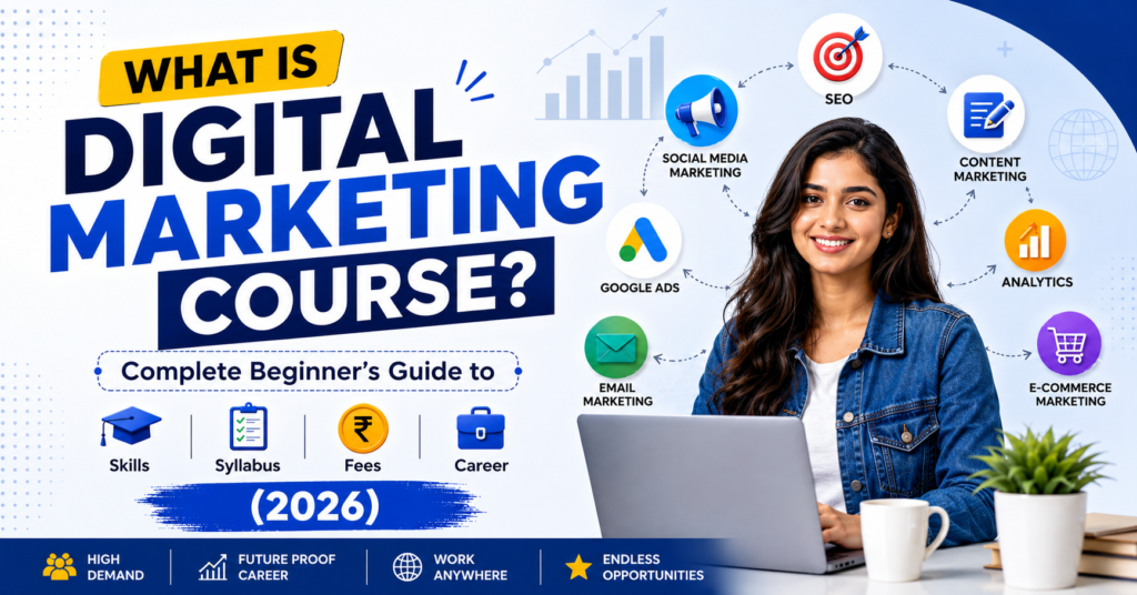What Is Digital Marketing Course? Complete Beginner’s Guide to Skills, Syllabus, Fees & Career (2026)